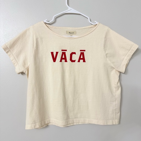 Madewell Vācā White and Red Tee - Picture 1 of 3